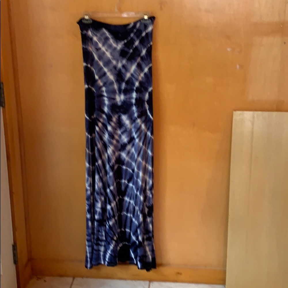 Blue/white tie dye skirt/strapless dress